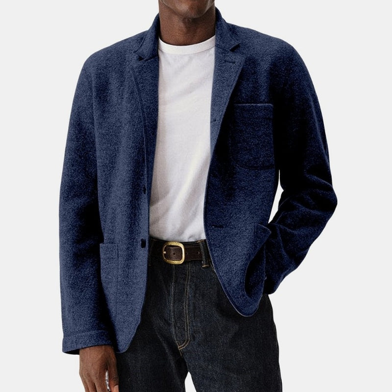 Men's Solid-Color Tailored Jacket