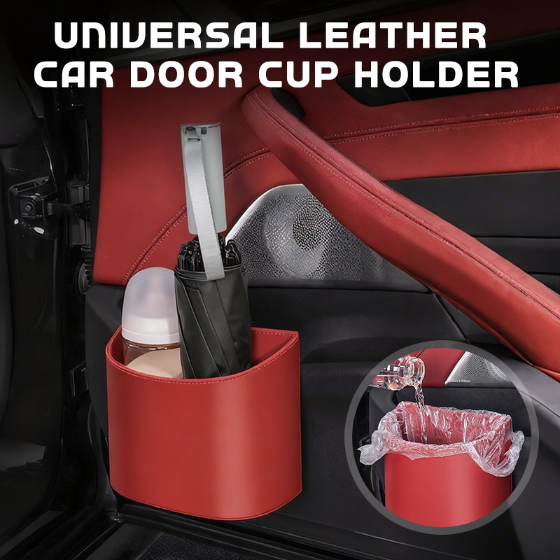 🚗 Save 50%! 🧃 Leather Car Cup Holder – Wide opening, clip‑on & stylish PU ✨