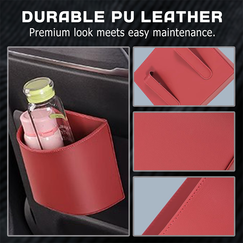 🚗 Save 50%! 🧃 Leather Car Cup Holder – Wide opening, clip‑on & stylish PU ✨