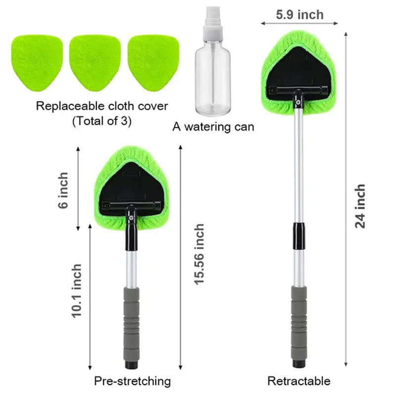 💦Crystal Clear Windscreen in Seconds – Extendable Cleaning Tool with 180° Rotating Head. 50% Off. UK Stock