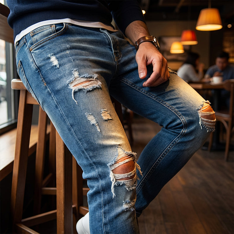 👖New 50% OFF🔥Stylish Distressed Skinny Jeans for Men