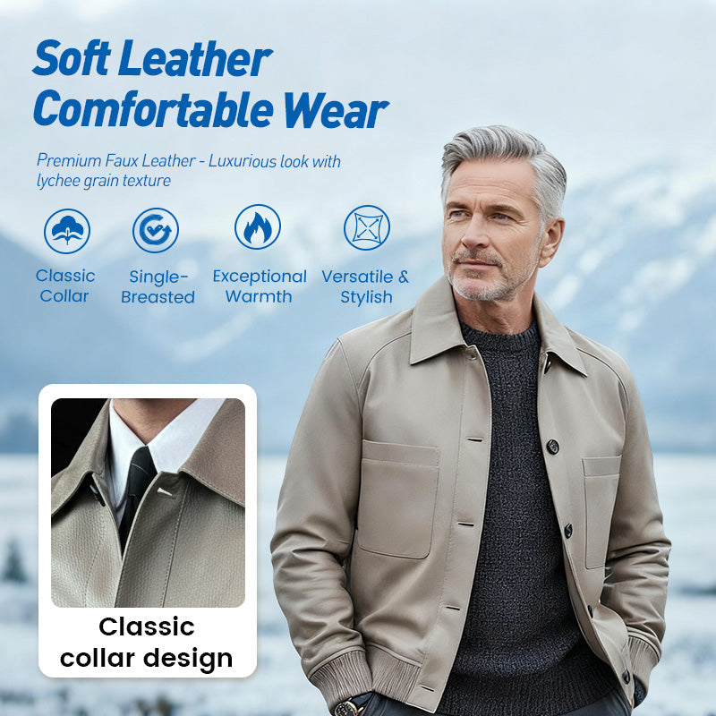 ⏰46% OFF💥💥Men's Classic Faux Leather Jacket