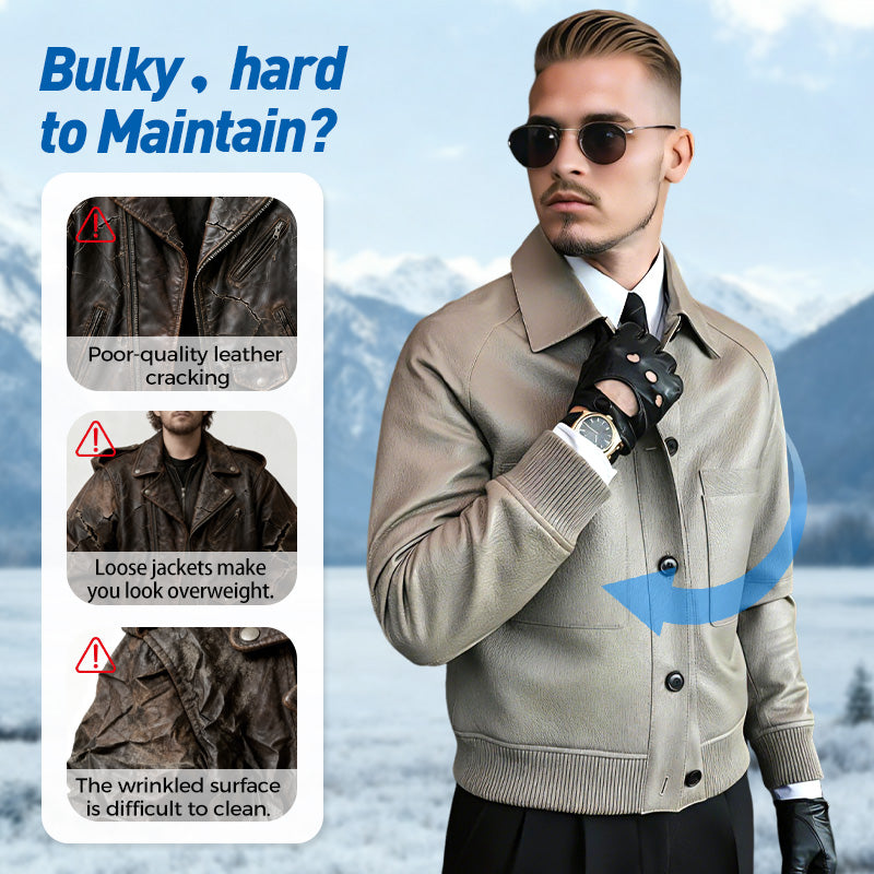 ⏰46% OFF💥💥Men's Classic Faux Leather Jacket