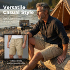 💖🩳 Men's Casual Cargo Shorts with Drawstring Waist – Multi-Pocket, Lightweight & Breathable