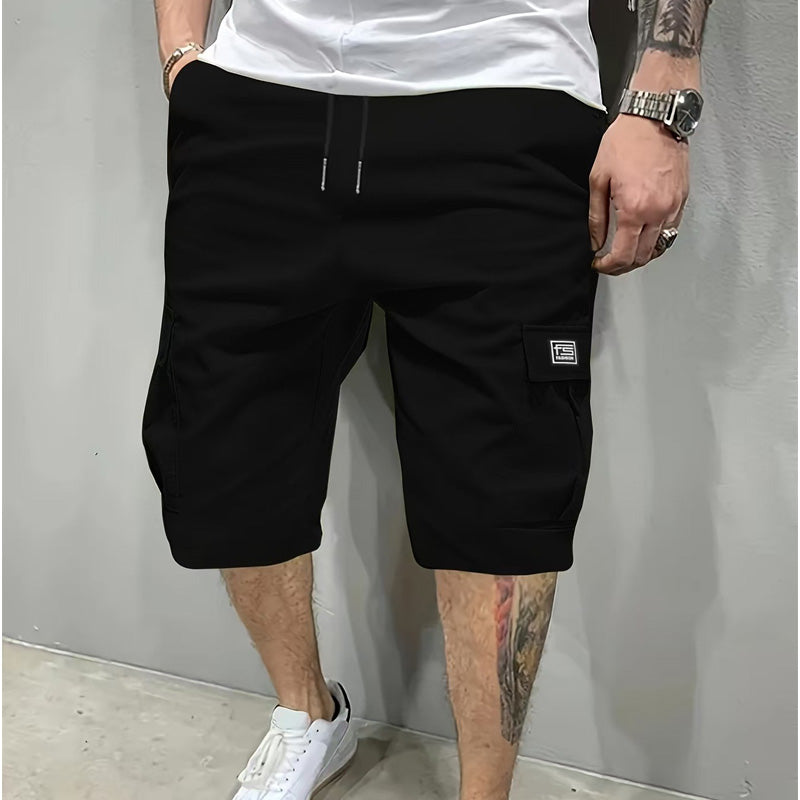 💖🩳 Men's Casual Cargo Shorts with Drawstring Waist – Multi-Pocket, Lightweight & Breathable