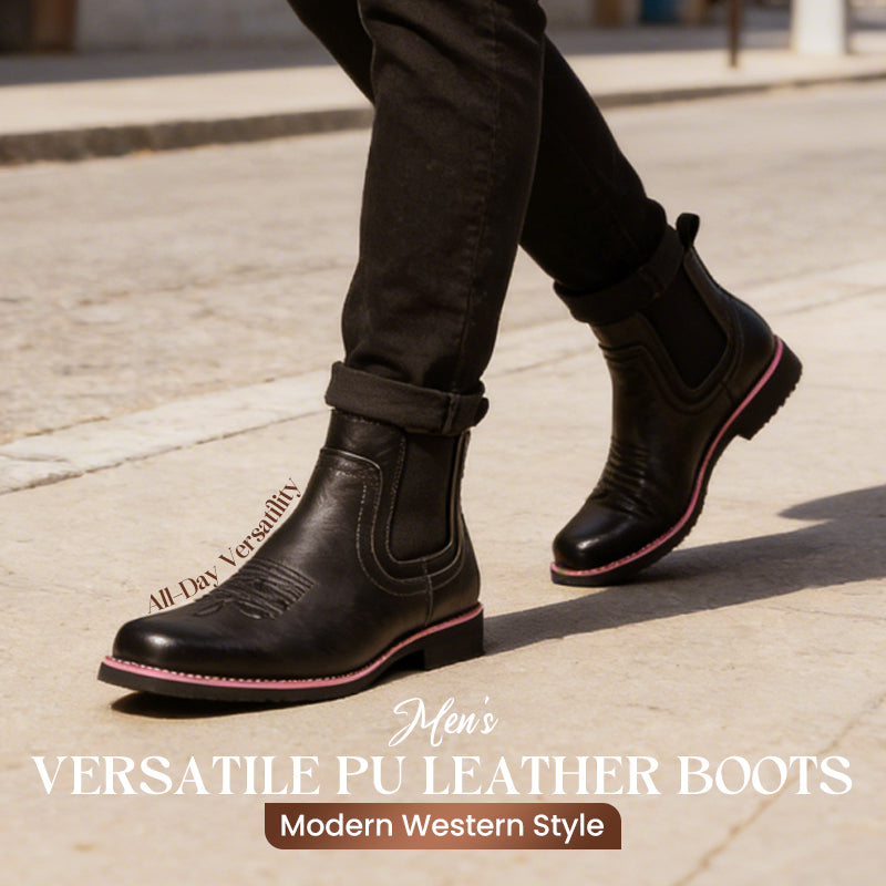 ✨🔥Men's Versatile PU Leather Boots👢