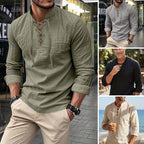 🧥Men's Casual Lace-Up Shirt – Smart in seconds! No-tie modern collar, soft breathable cotton.