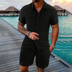 Men's Loose Short Sleeve Shirt & Shorts 2-Piece Set