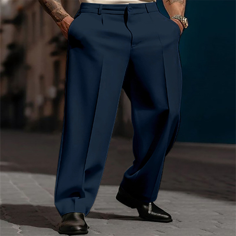 💥Men's Casual Wide-Leg Pants – Breezy pleated front, easy pull-on style 🔥BUY 2 FREE SHIPPING