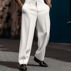 💥Men's Casual Wide-Leg Pants – Breezy pleated front, easy pull-on style 🔥BUY 2 FREE SHIPPING