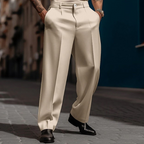 💥Men's Casual Wide-Leg Pants – Breezy pleated front, easy pull-on style 🔥BUY 2 FREE SHIPPING