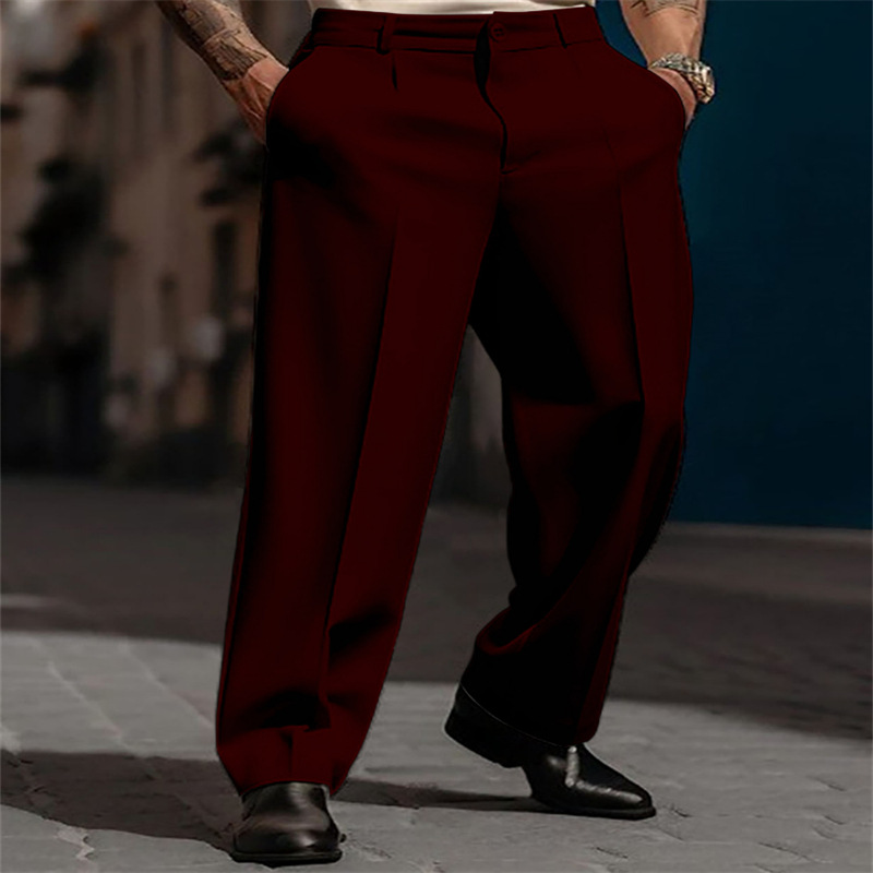 💥Men's Casual Wide-Leg Pants – Breezy pleated front, easy pull-on style 🔥BUY 2 FREE SHIPPING