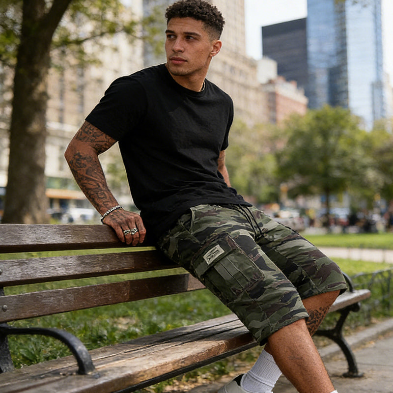 Men's Camouflage Cargo Shorts – Multi-Pocket, Adjustable Waist & Breathable Fabric🌿🩳