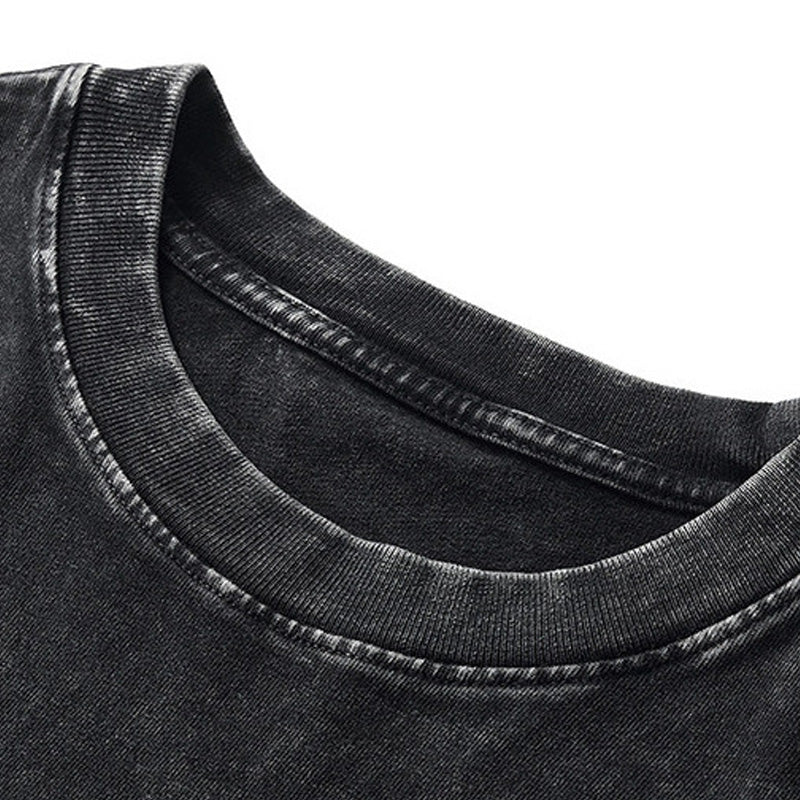 🥳4-Piece Pack & Great Deal!🔥Loose Vintage Solid Color Short Sleeve Top