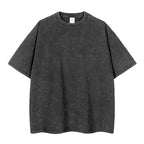 🥳4-Piece Pack & Great Deal!🔥Loose Vintage Solid Color Short Sleeve Top