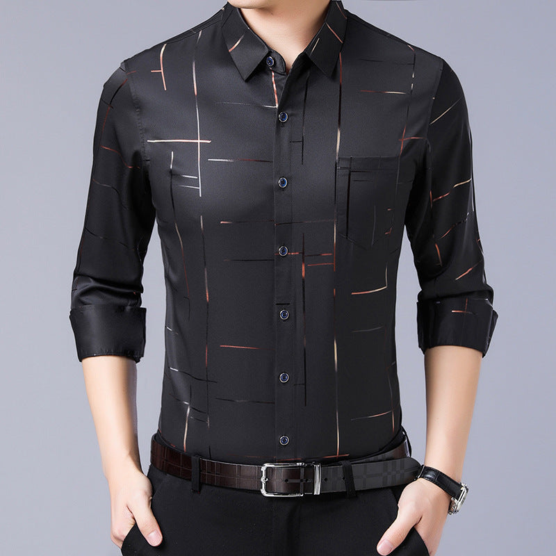 🧥 Men's Thin Iron-free Shirt – 🍃 Breathe Easy, Stay Sharp, Skip the Ironing | ✨ 50% OFF