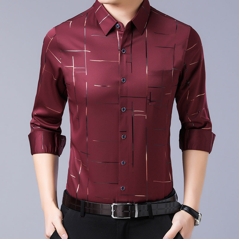 🧥 Men's Thin Iron-free Shirt – 🍃 Breathe Easy, Stay Sharp, Skip the Ironing | ✨ 50% OFF