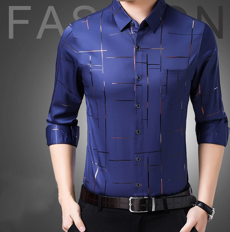 🧥 Men's Thin Iron-free Shirt – 🍃 Breathe Easy, Stay Sharp, Skip the Ironing | ✨ 50% OFF