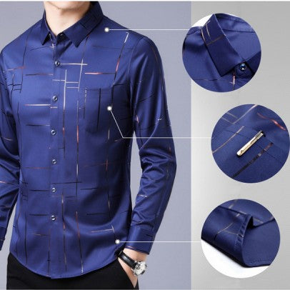 🧥 Men's Thin Iron-free Shirt – 🍃 Breathe Easy, Stay Sharp, Skip the Ironing | ✨ 50% OFF