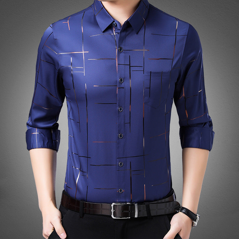 🧥 Men's Thin Iron-free Shirt – 🍃 Breathe Easy, Stay Sharp, Skip the Ironing | ✨ 50% OFF