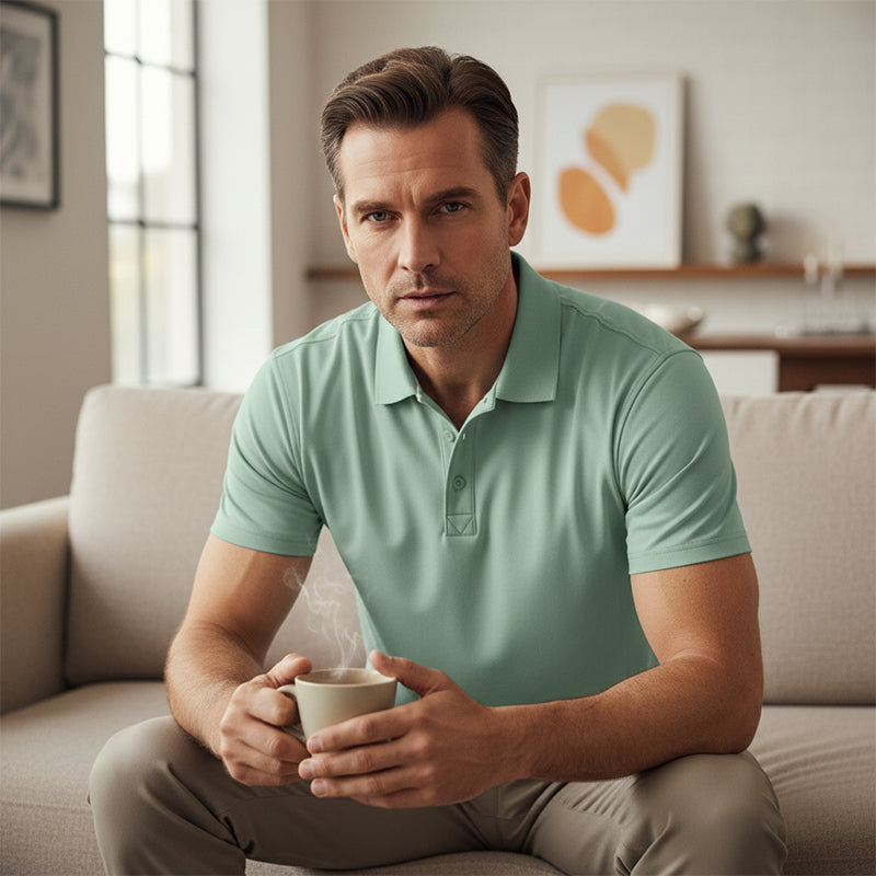 Men's Quick-Dry Short-Sleeve Lapel T-Shirt