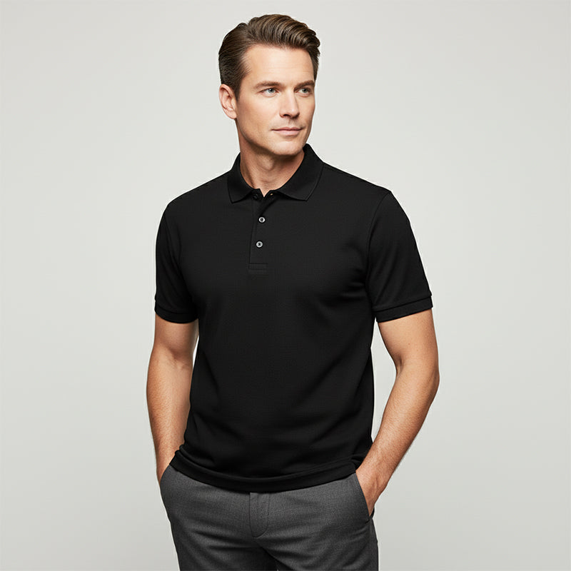 Men's Quick-Dry Short-Sleeve Lapel T-Shirt