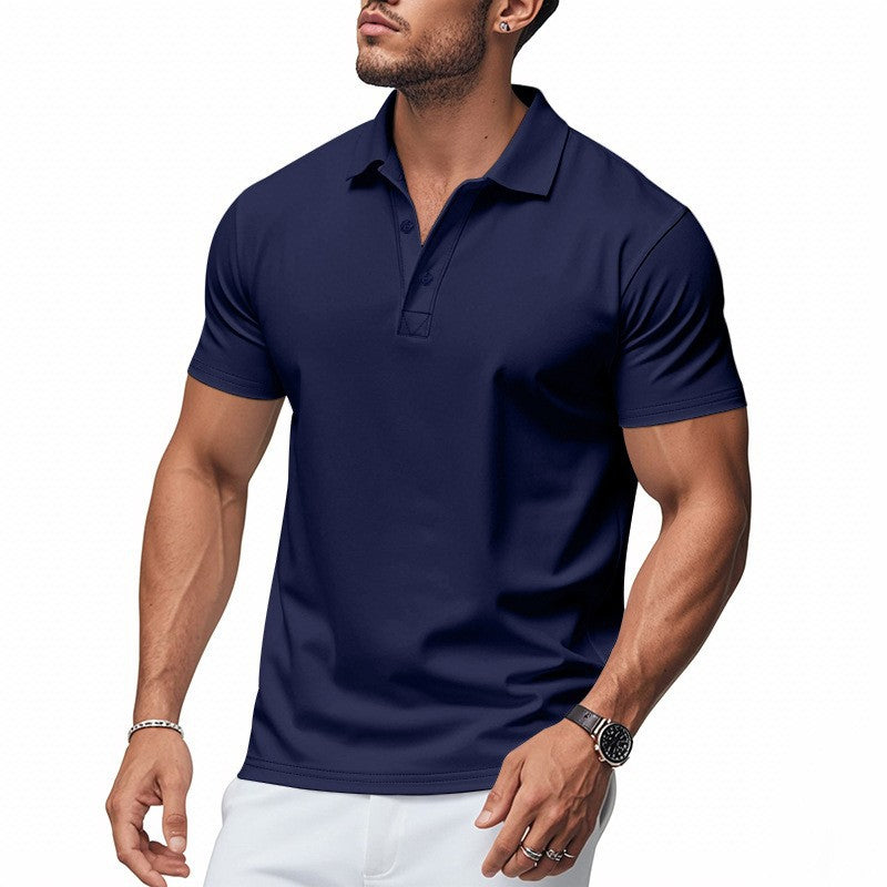 Men's Quick-Dry Short-Sleeve Lapel T-Shirt