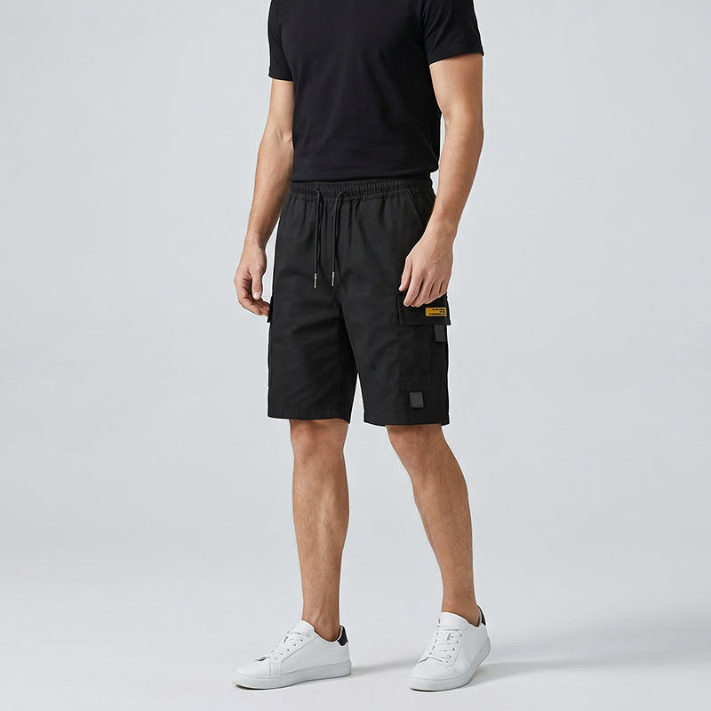 Men's Casual Cargo Shorts with Drawstring Waist