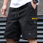 Men's Casual Cargo Shorts with Drawstring Waist