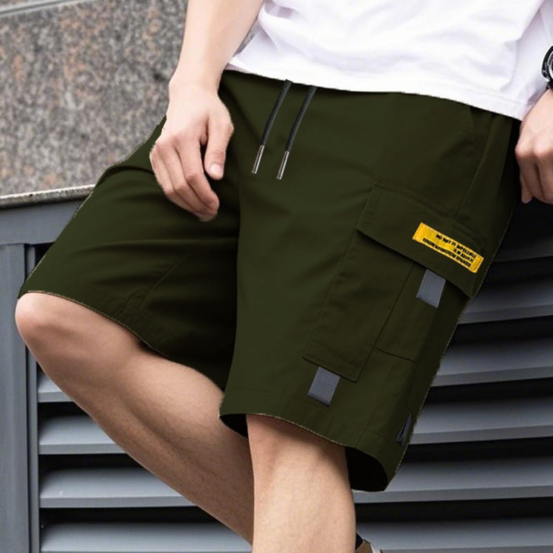 Men's Casual Cargo Shorts with Drawstring Waist
