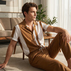 Men's Color-Block Shirt & Pants 2-Piece Set