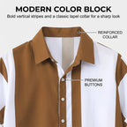 Men's Color-Block Shirt & Pants 2-Piece Set