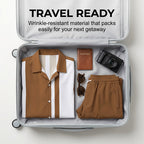 Men's Color-Block Shirt & Pants 2-Piece Set