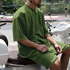 Casual Solid-color Sleeveless Sports Sets