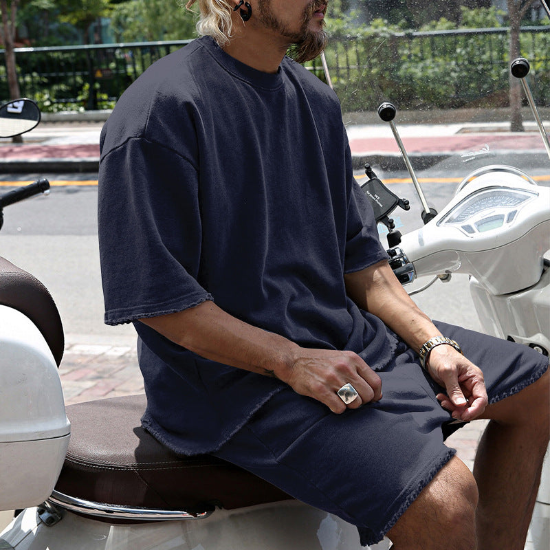 Casual Solid-color Sleeveless Sports Sets