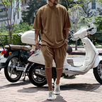 Casual Solid-color Sleeveless Sports Sets