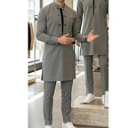🔥Men's Modern Mandarin Collar Tunic and Pants Set