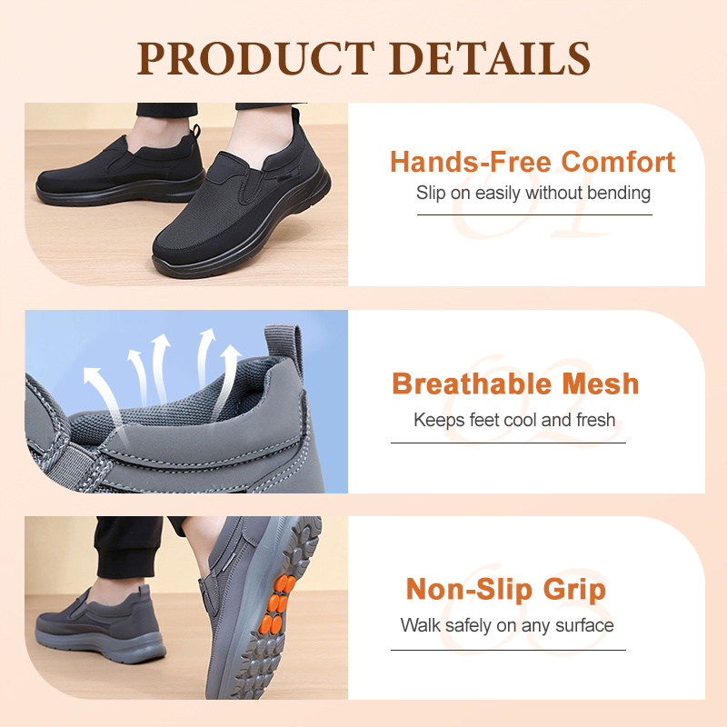 💥New arrival promotion – free shipping💥 Men's Orthopedic Breathable Slip-On Sneakers🔥