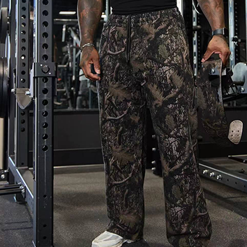 👖✨ Men's Camo Wide Leg Joggers – Bold • Baggy • Comfort