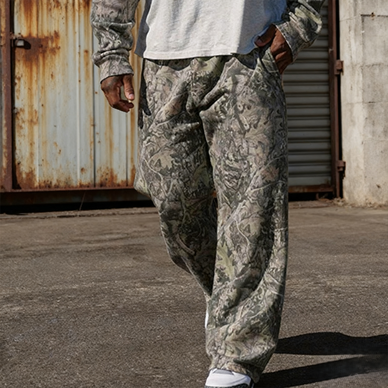 👖✨ Men's Camo Wide Leg Joggers – Bold • Baggy • Comfort
