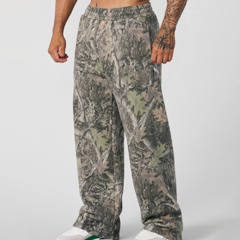 👖✨ Men's Camo Wide Leg Joggers – Bold • Baggy • Comfort