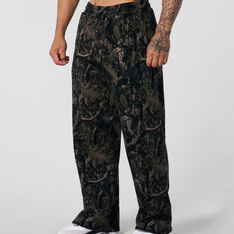 👖✨ Men's Camo Wide Leg Joggers – Bold • Baggy • Comfort