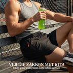 🏃 Breathable Athletic Shorts – Zippered Pockets, Quick-Dry & Elastic Waistband 🔥BUY 2 FREE SHIPPING