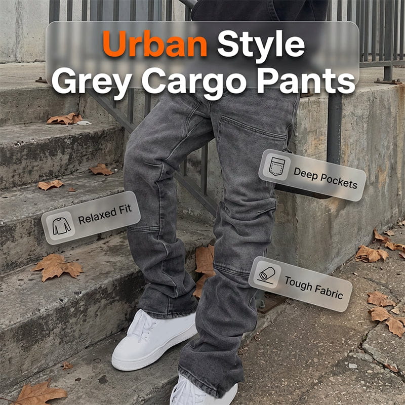 Men's Stacked Flare Denim Jeans