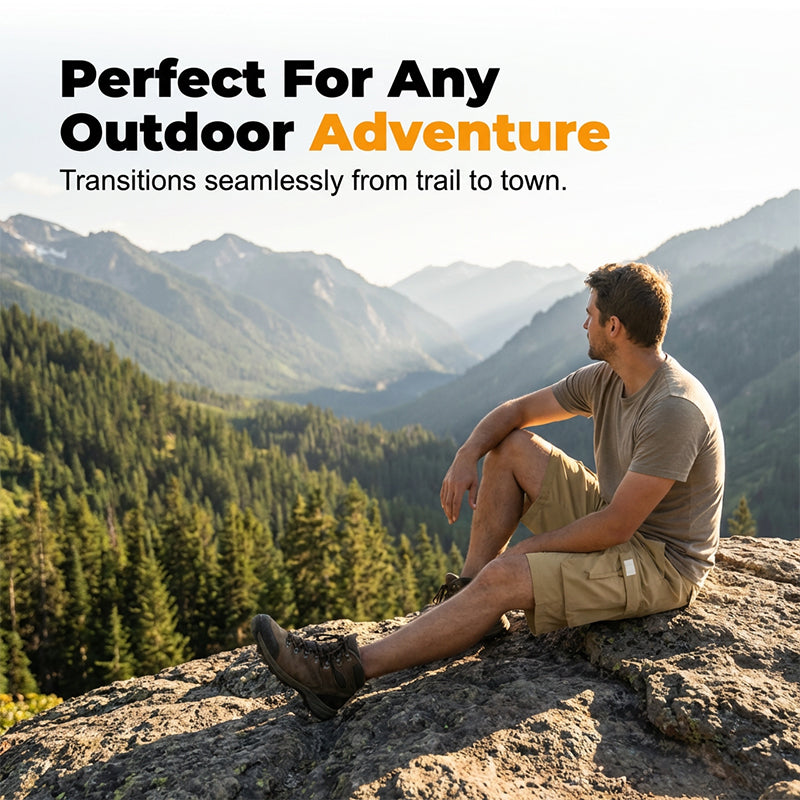 Men's Casual Cargo Shorts with Elastic Waist