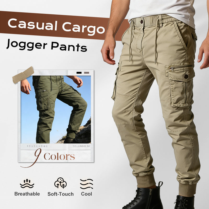 Men's Casual Cargo Jogger Pants with Pockets
