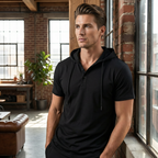 Athletic Fit Workout Hoodie Tee for Men