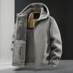 Men's Hooded Casual Warm Jacket with Zipper