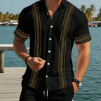 👕 50% OFF NOW! 🩳 Men's Floral Print 2-Piece Set – Shirt & Shorts, Breathable & Adjustable Waist 🏖️