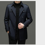 🔥50% OFF! Men's Medium-Length Trench Coat with Detachable Inner